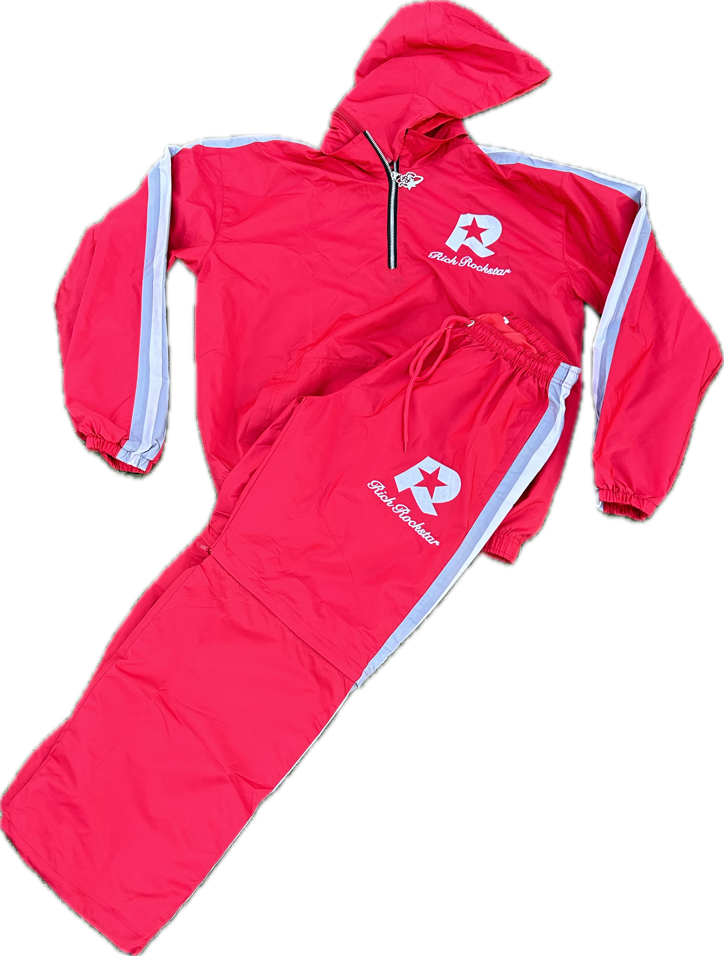 R$R Nylon Red Track Suit